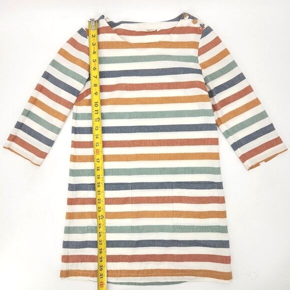 Seasalt Cornwall Glowing Skies Tunic Top Size 8  Women Multicolor Stripe Linen - Picture 6 of 10
